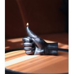 Rankų darbo žvakė Thumbs Up Black 1
