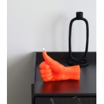Rankų darbo žvakė Thumbs Up Neon Orange 4