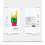 Rankų darbo žvakė You Rock Lietuvos vėliava 1