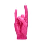 Rankų darbo žvakė You Rock Pink 2