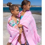 Vaikiškas paplūdimio rankšluostis Ipanema Pink 1