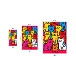 personalizuotas vaikiškas rankšluostis katinai 1