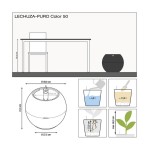 Apvalus vazonas Lechuza Puro 50 1