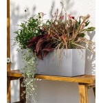 Nerūdijančio plieno Lechuza vazonas Balconera Steel 50