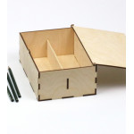 Medinė kvadratinė dovanų dėžutė XL 1