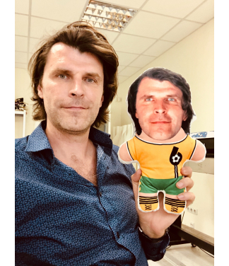 Dovana sportininkui personalizuota pagalvėlė Futbolininkas