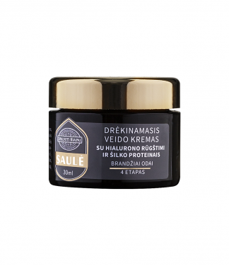 Drėkinamasis veido kremas SAULĖ su hialurono rūgštimi ir šilko proteinais 30 ml