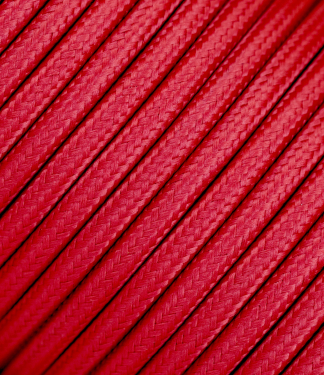 Raudonas trigyslis tekstilinis kabelis 3x1,5 mm²