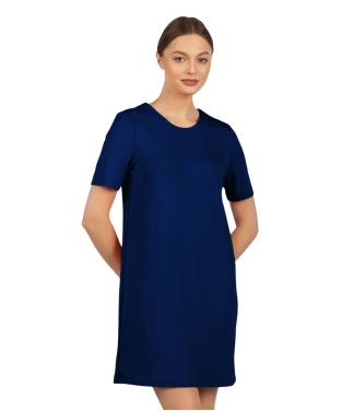 Mėlyna klasikinė suknelė moterims
