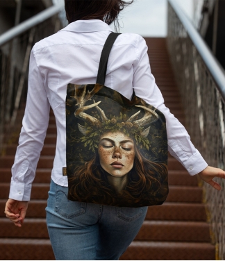 stilingas pirkinių krepšys moterims su piešiniu