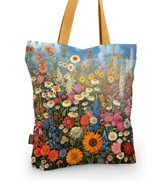 pirkinių krepšys moterims su gėlėmis
