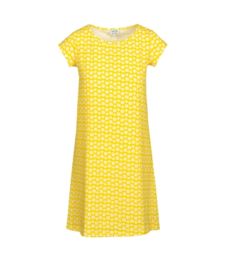 suknelė moterims trumpa geltonos spalvos