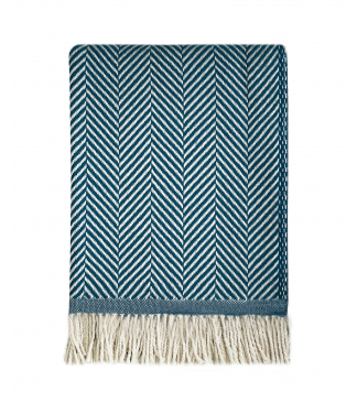 Merino vilnos pledas Blue meadow