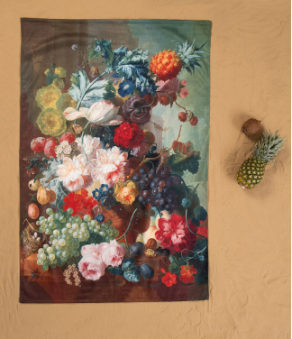 Rankšluostis Jan Van Os Vaisiai ir gėlės terakotos vazoje