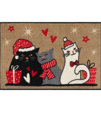 Praktiška Kalėdinė dovana kilimėlis su katinais