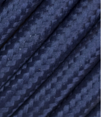 Tekstilinis kabelis 2x0,75 mm², tamsiai mėlynas