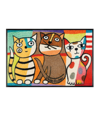 Durų kilimėlis Three cats