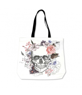 Stilingas krepšys 'Gėlėta kaukolė'