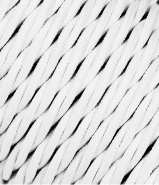 Pintas baltas trigyslis tekstilinis kabelis  3 x 1,5 mm²