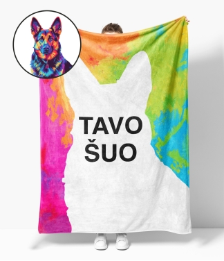 Personalizuotas pledas Aviganis dovanos idėja