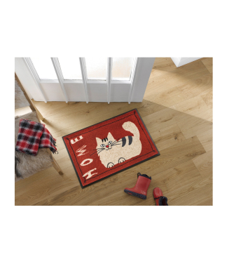 Durų kilimėliai namams su katinu