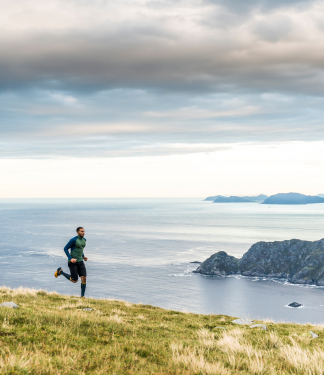 Ilgos Merino vilnos bėgimo kojinės Devold Running 1 pora