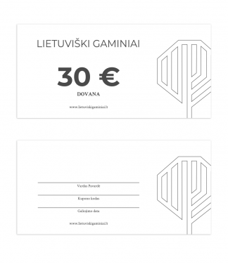 dovanų kuponas 30 eur lietuviški gaminiai