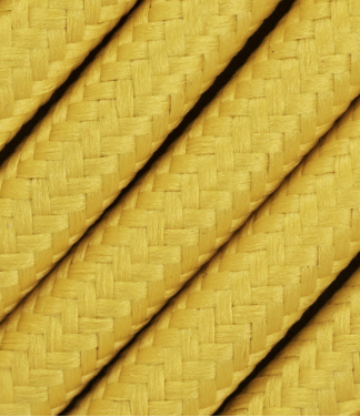 Tekstilinis kabelis 2x0,75 mm², geltonas