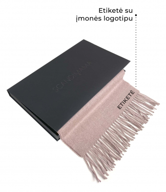 Vilnonis šalikas su įmonės logo