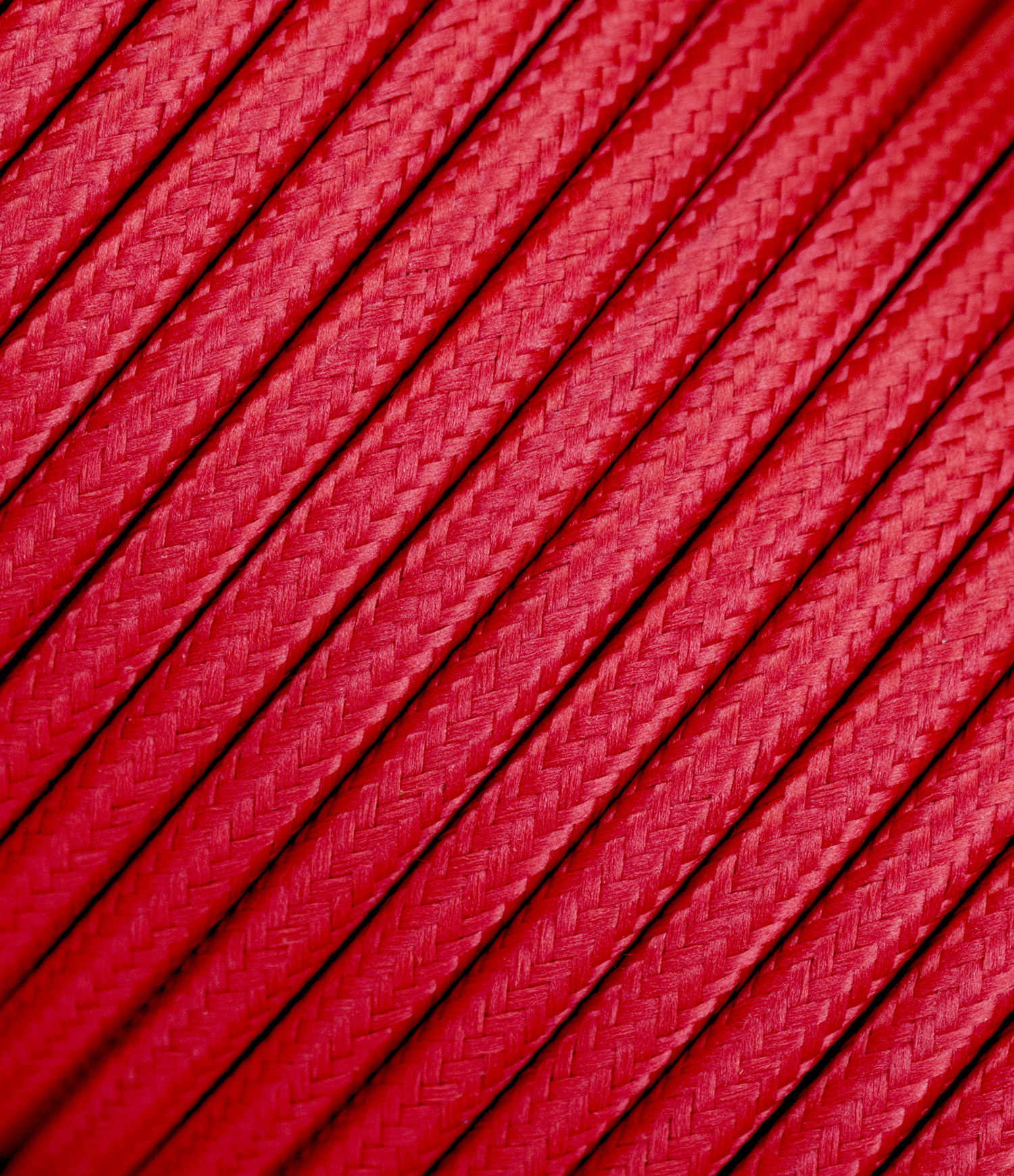 Raudonas tekstilinis kabelis 2x0,75 mm²