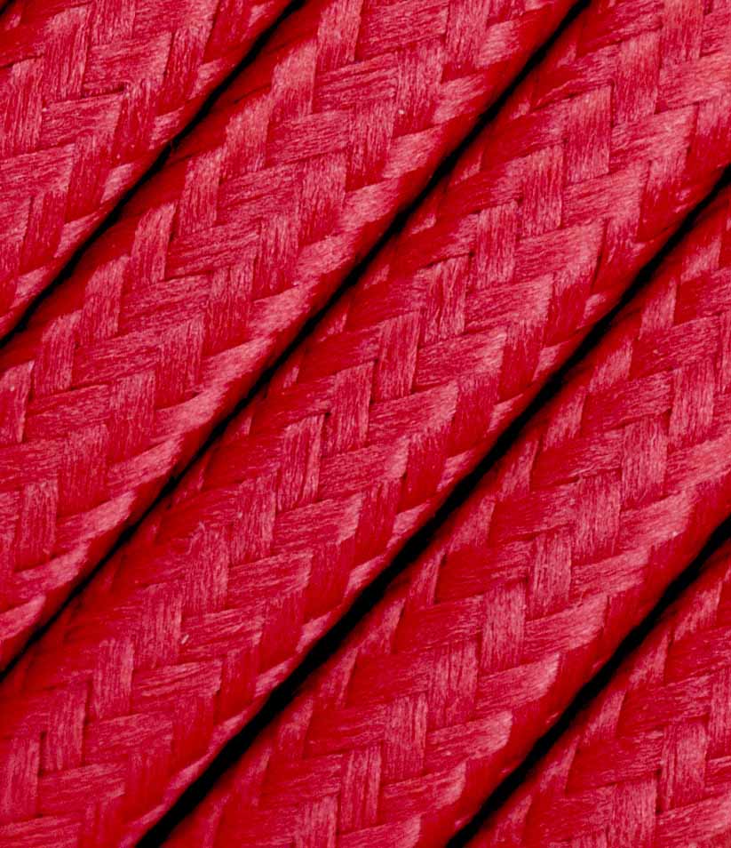 Trigyslis raudonas tekstilinis kabelis 3x2,5 mm² 3