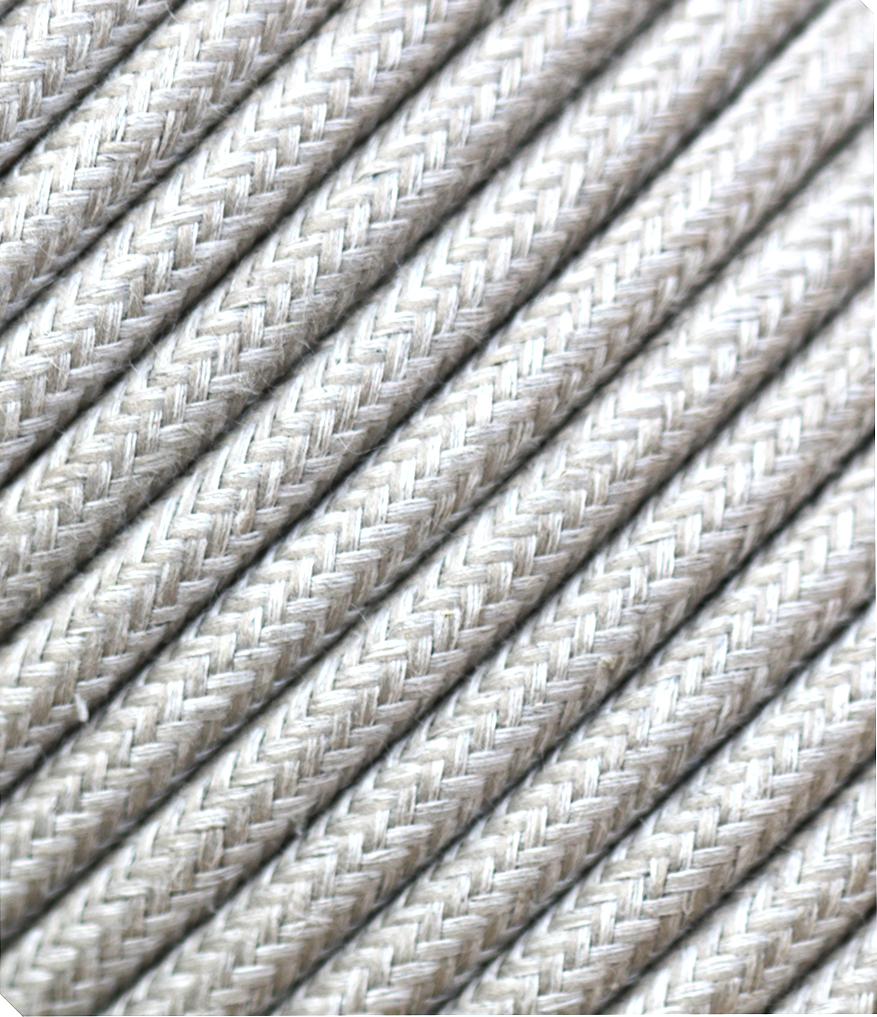 Lininis tekstilinis kabelis 2x0,75 mm²