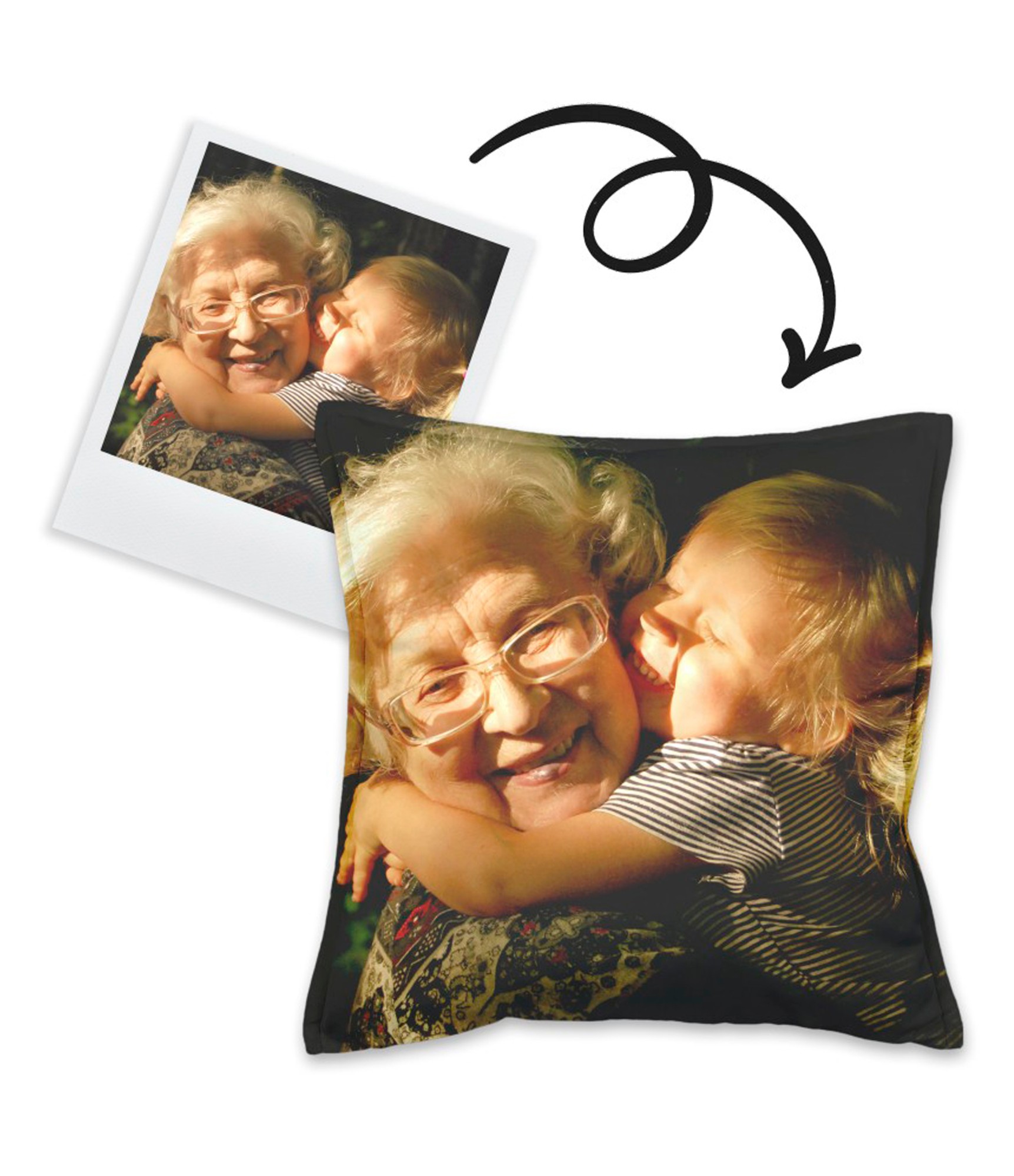 Personalizuota pagalvė su šeimos nuotrauka 1