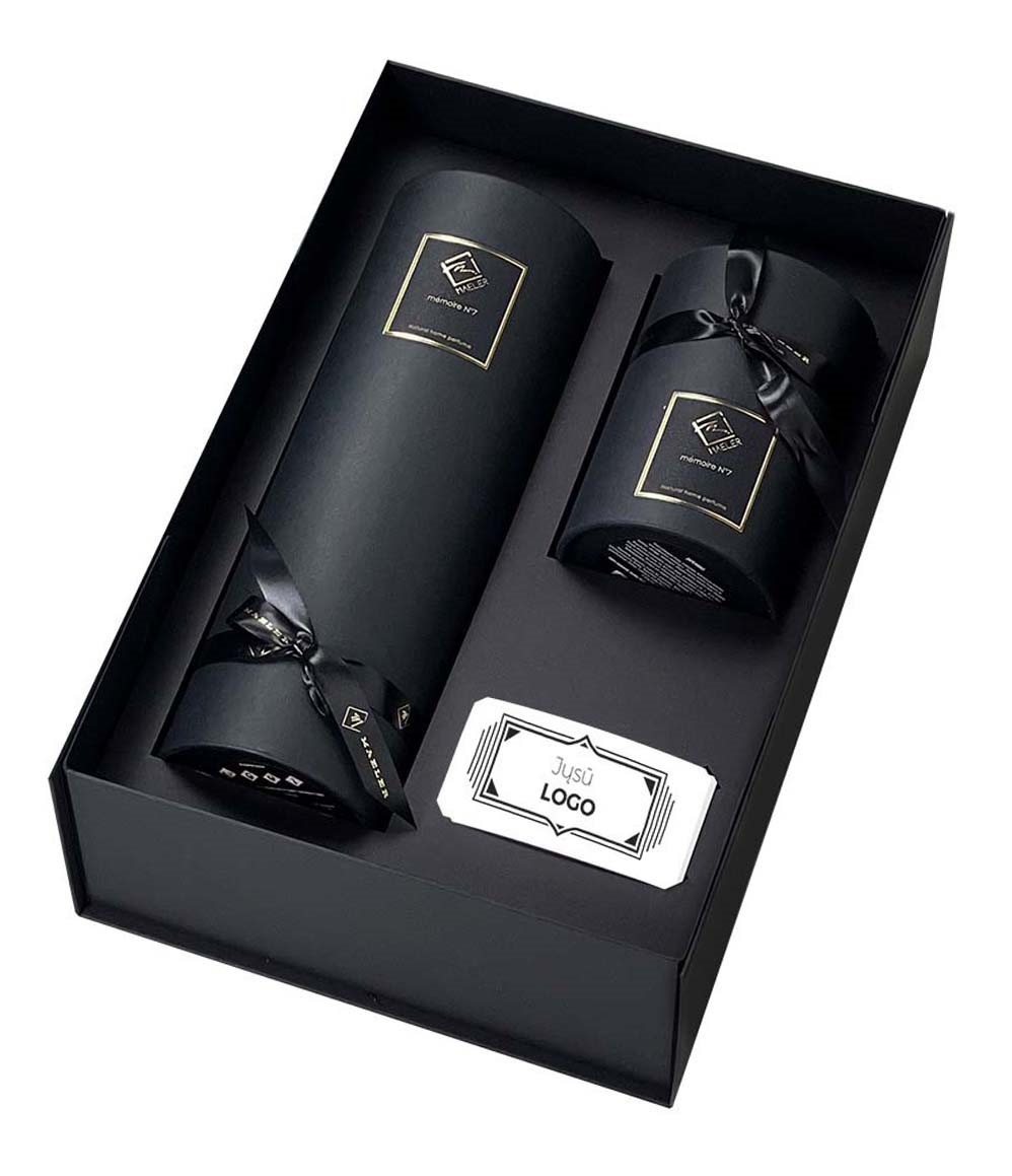 Personalizuotas prabangus dovanų rinkinys Luxurious Black