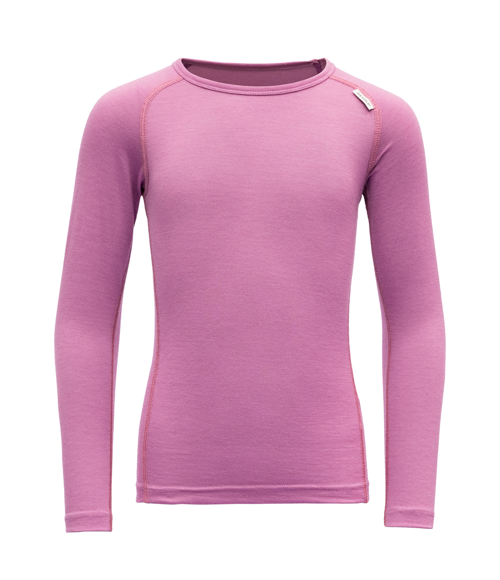 100 % merino vilnos palaidinė vaikams Devold Plona rausva vaikiška merino palaidinė Devold