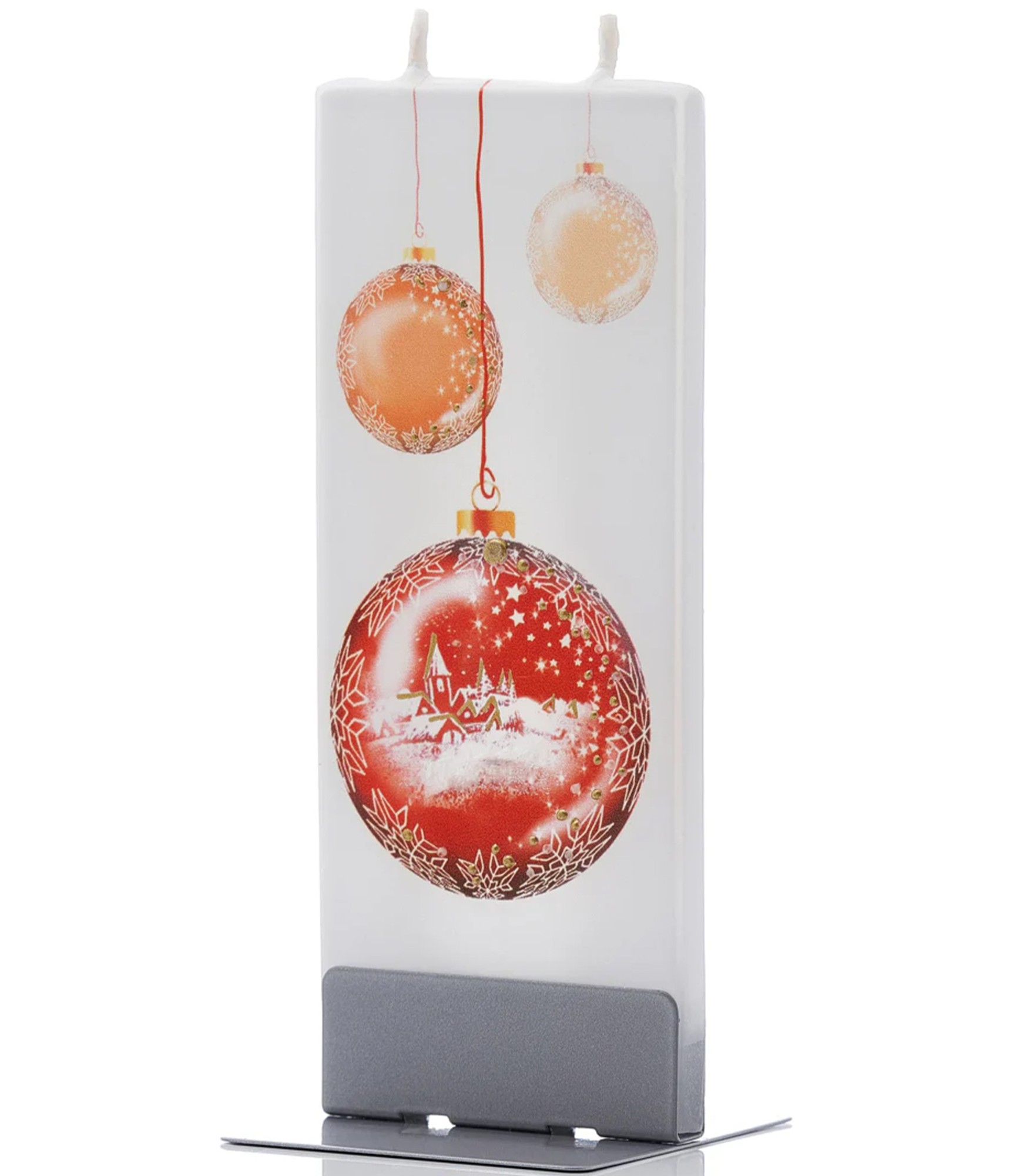 Dekoruota Kalėdinė žvakė Jingle Bells D18006 2 kalėdinė žvakė su kalėdiniais žaisliukais 2
