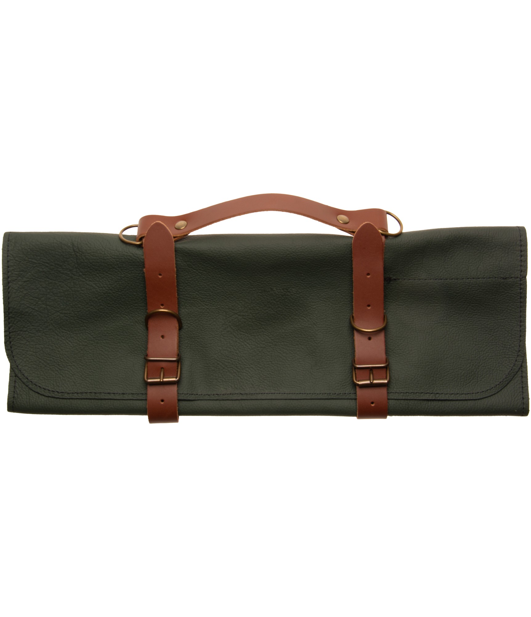 Odinis peilių dėklas 5 peiliams Dark Green 2 odinis peiliu deklas tamsiai zalias 2