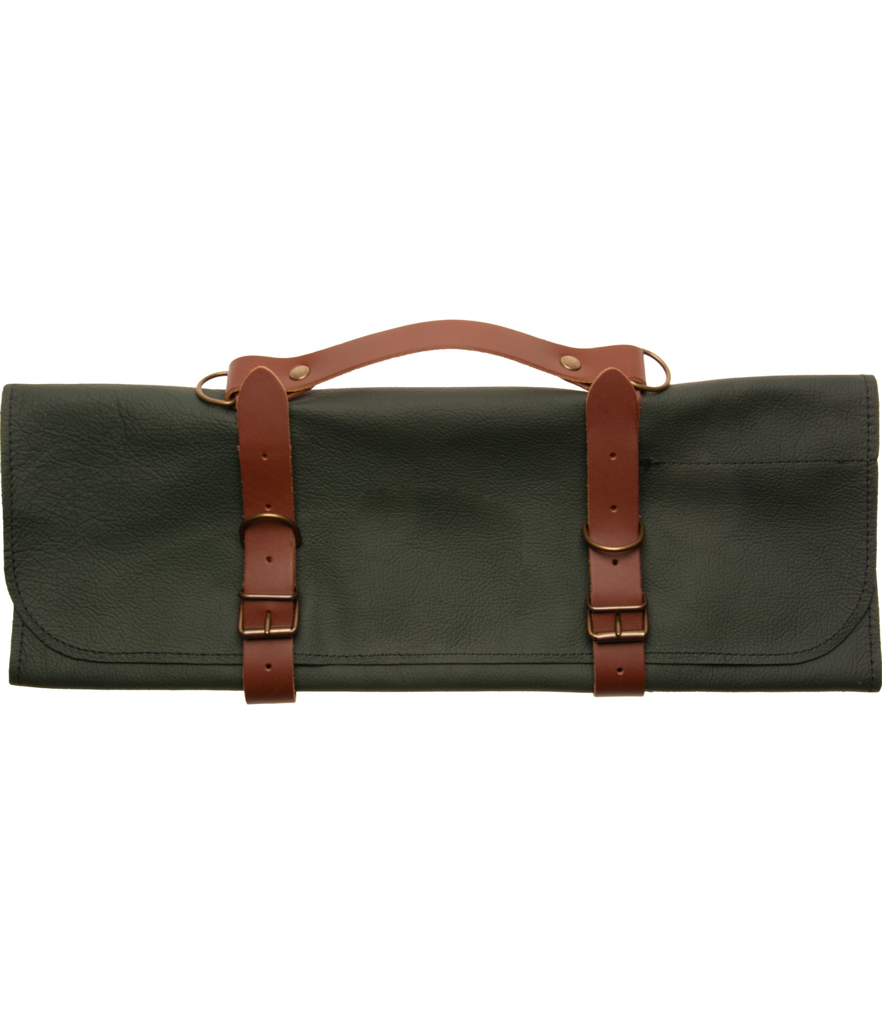 Odinis peilių dėklas 10 skyrių Dark Green odinis peiliu deklas telpa 10 peiliai tamsiai zalia