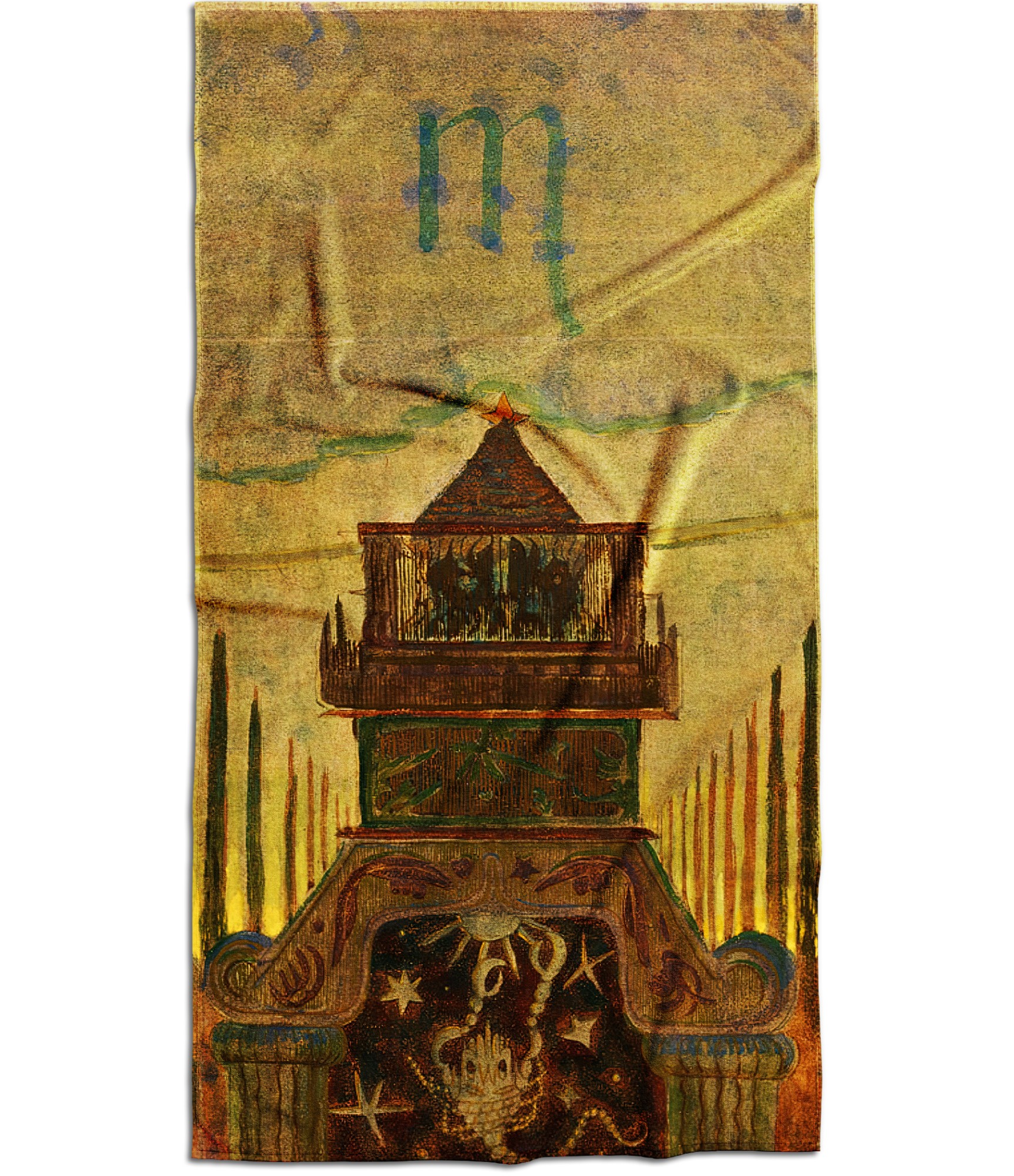 Rankšluostis M.K. Čiurlionis Zodiakai Skorpiono 25-TW-126 3 rankšluostis su zodiaku čiurlionis skorpionas 3