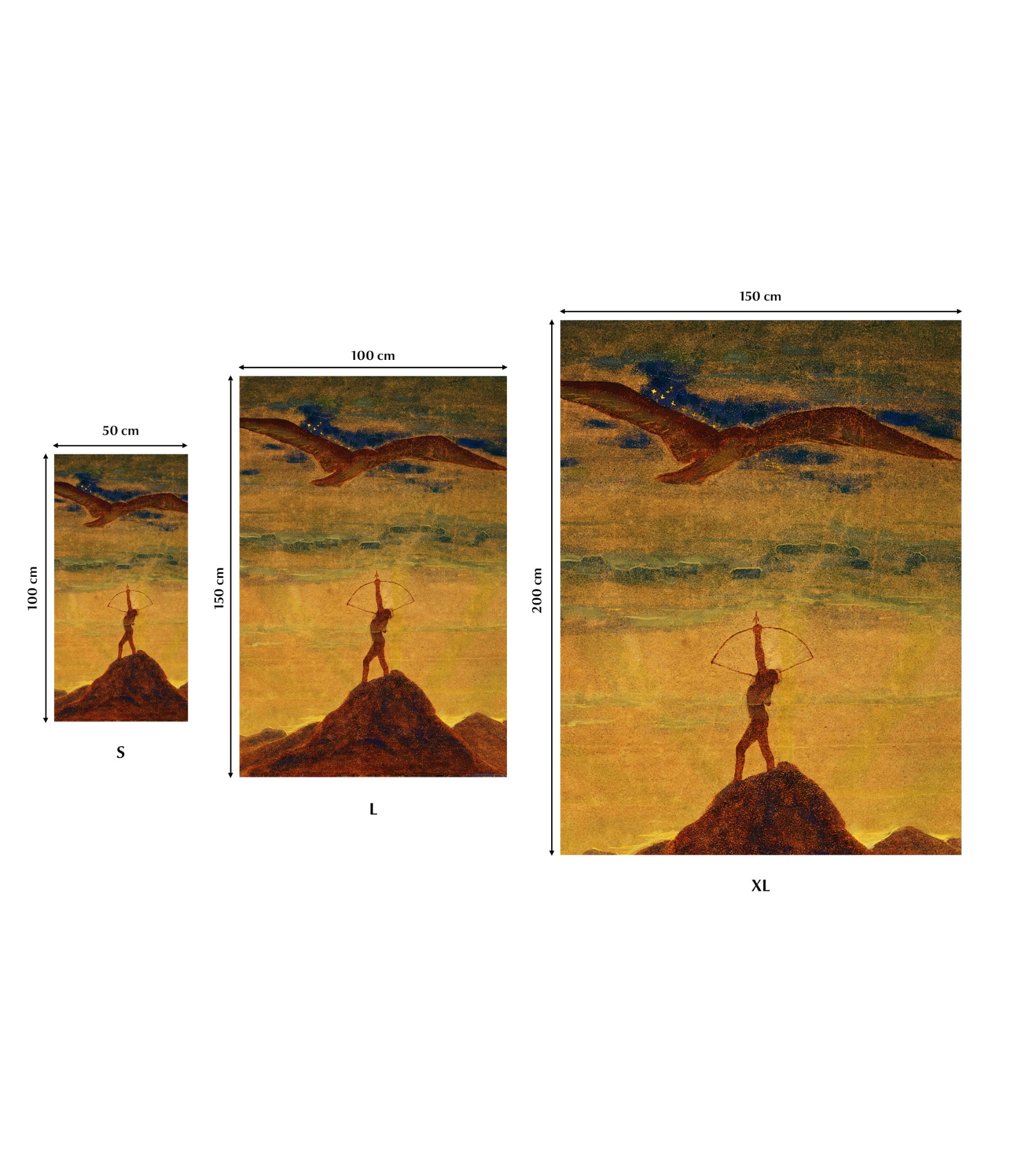 Rankšluostis M.K. Čiurlionis Zodiakai Šaulys 25-TW-127 5 paplūdimio rankšluosčiai išmatavimai 5