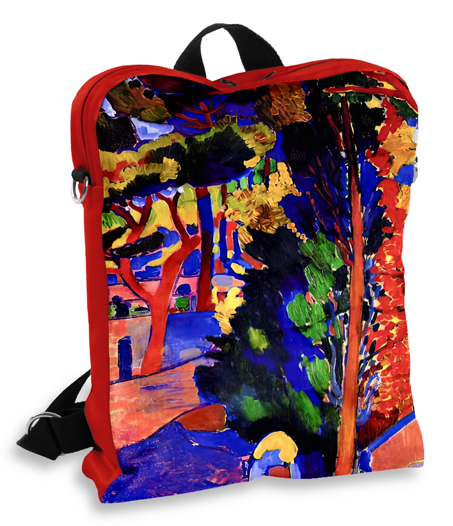 Talpi stilinga kuprinė A.Derain 25-BP-193 spalvota talpi kuprinė moterims