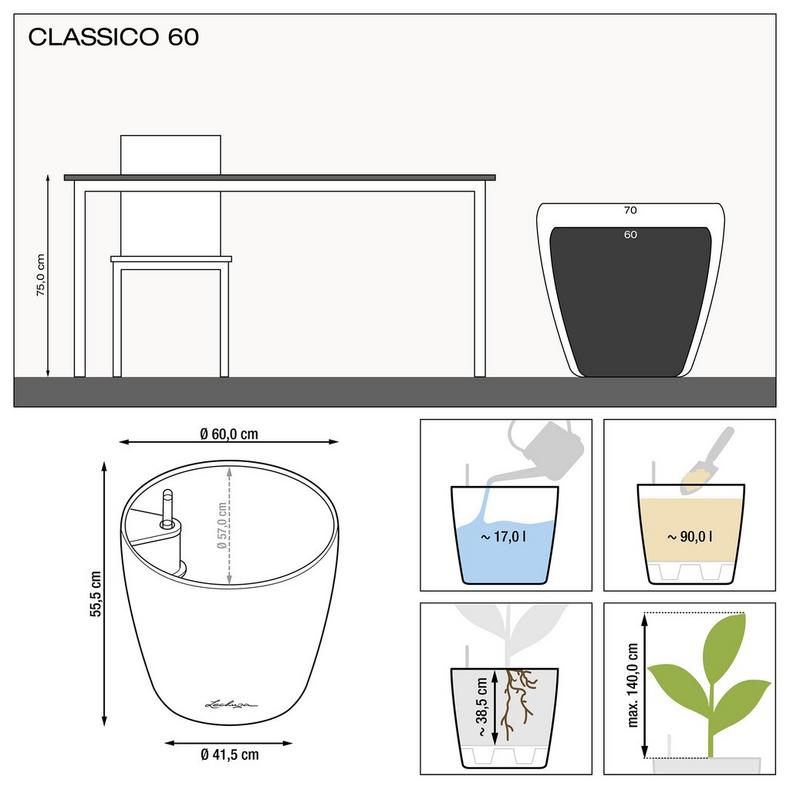 Didelis vazonas Lechuza Classico 60 5 lechuza augalu vazonas 5
