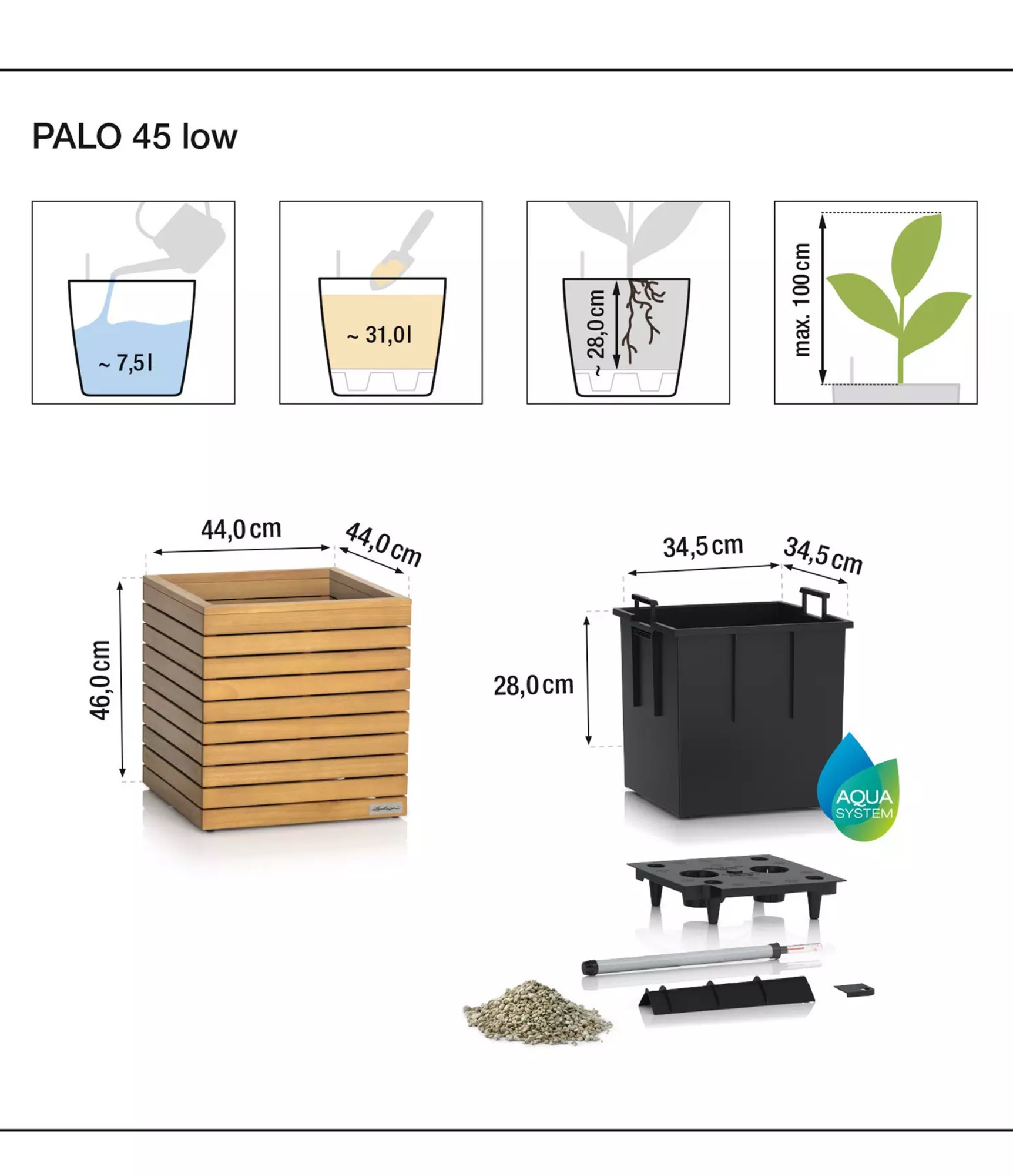 Lechuza vazonas žemas natūralus medis Palo 45 8 Lechuza vazonas žemas natūralus medis Palo 45 8