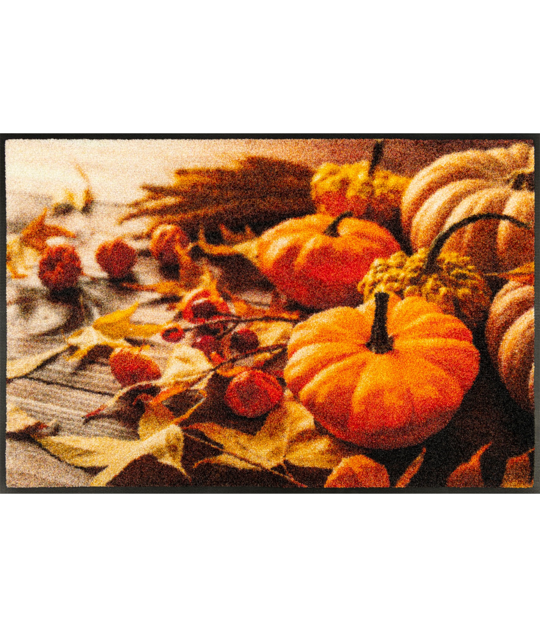 Durų kilimėlis Wash + Dry Pumpkin Glow 3 durų kilimas namams su moliūgu rudeniškas 3