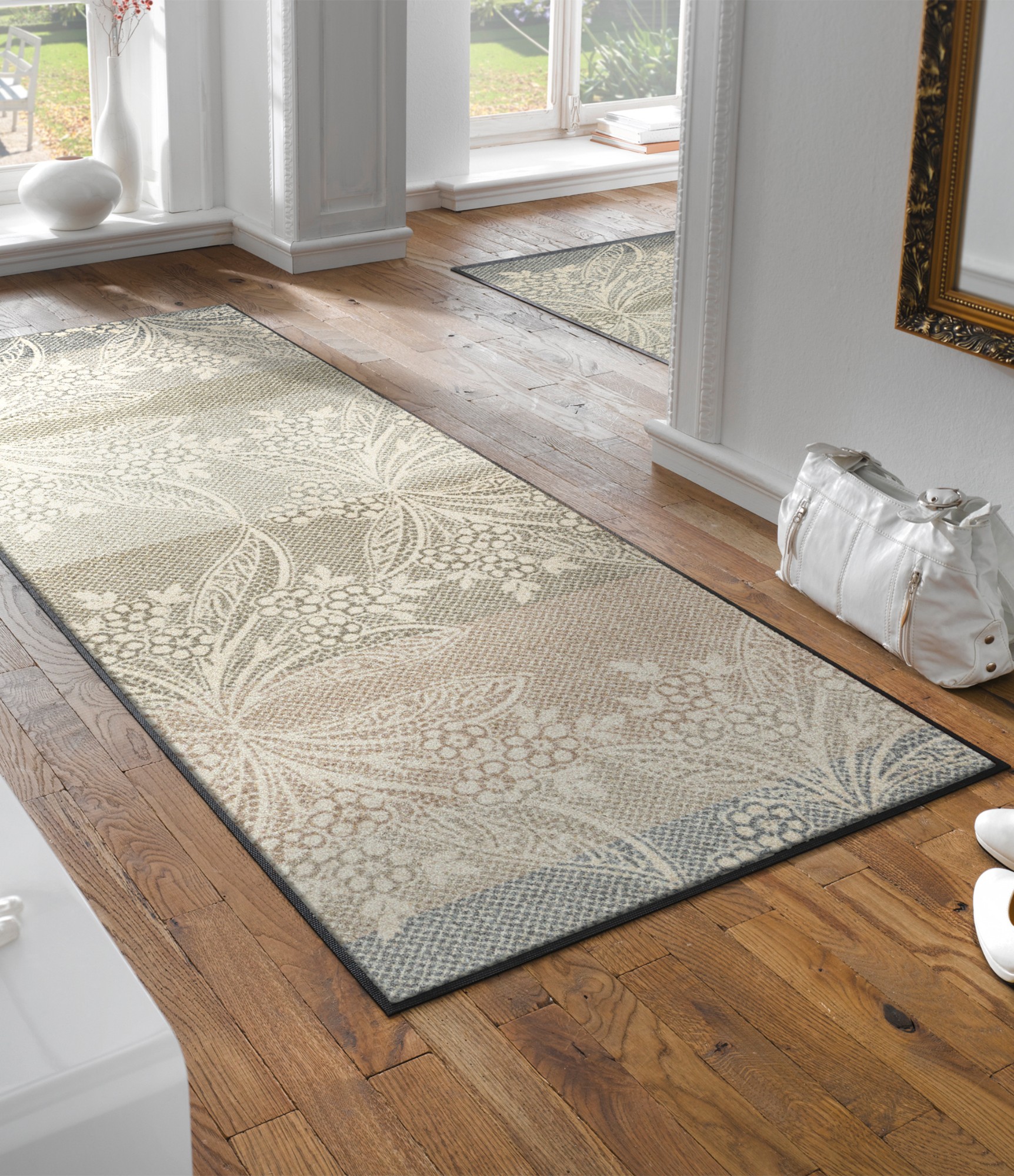 Kiliminis takas Wash + Dry Floral Lace 2 kiliminis takas namams sviesios spalvos 2
