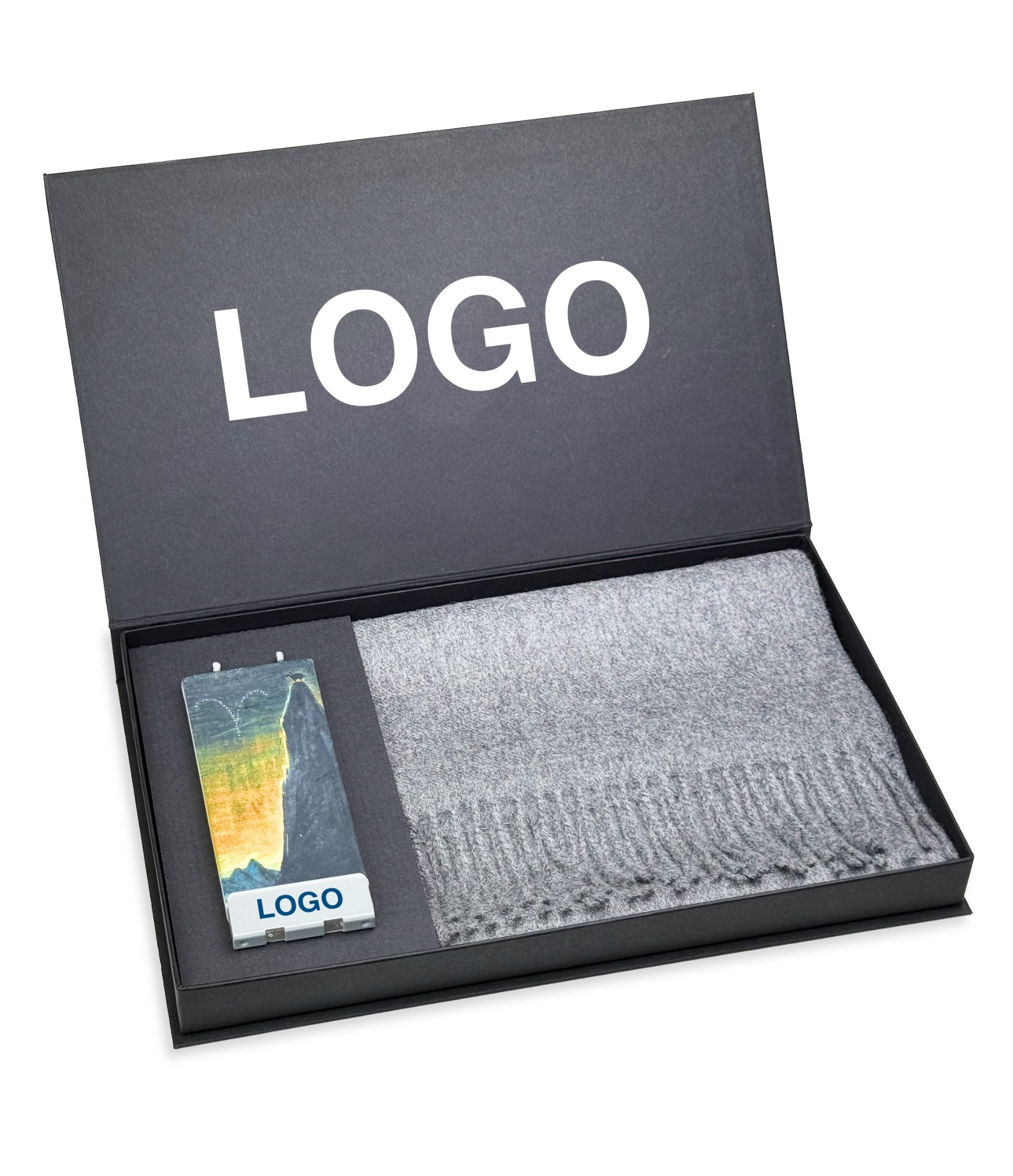 verslo dovanos rinkinys salikas ir zvake su logo