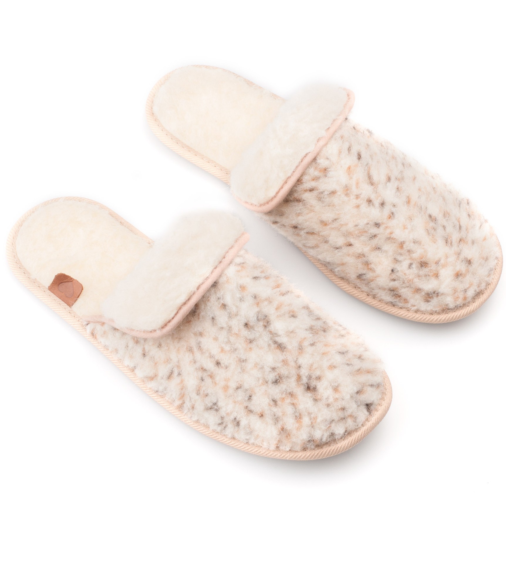 siltos vilnones slepetes beige spalva