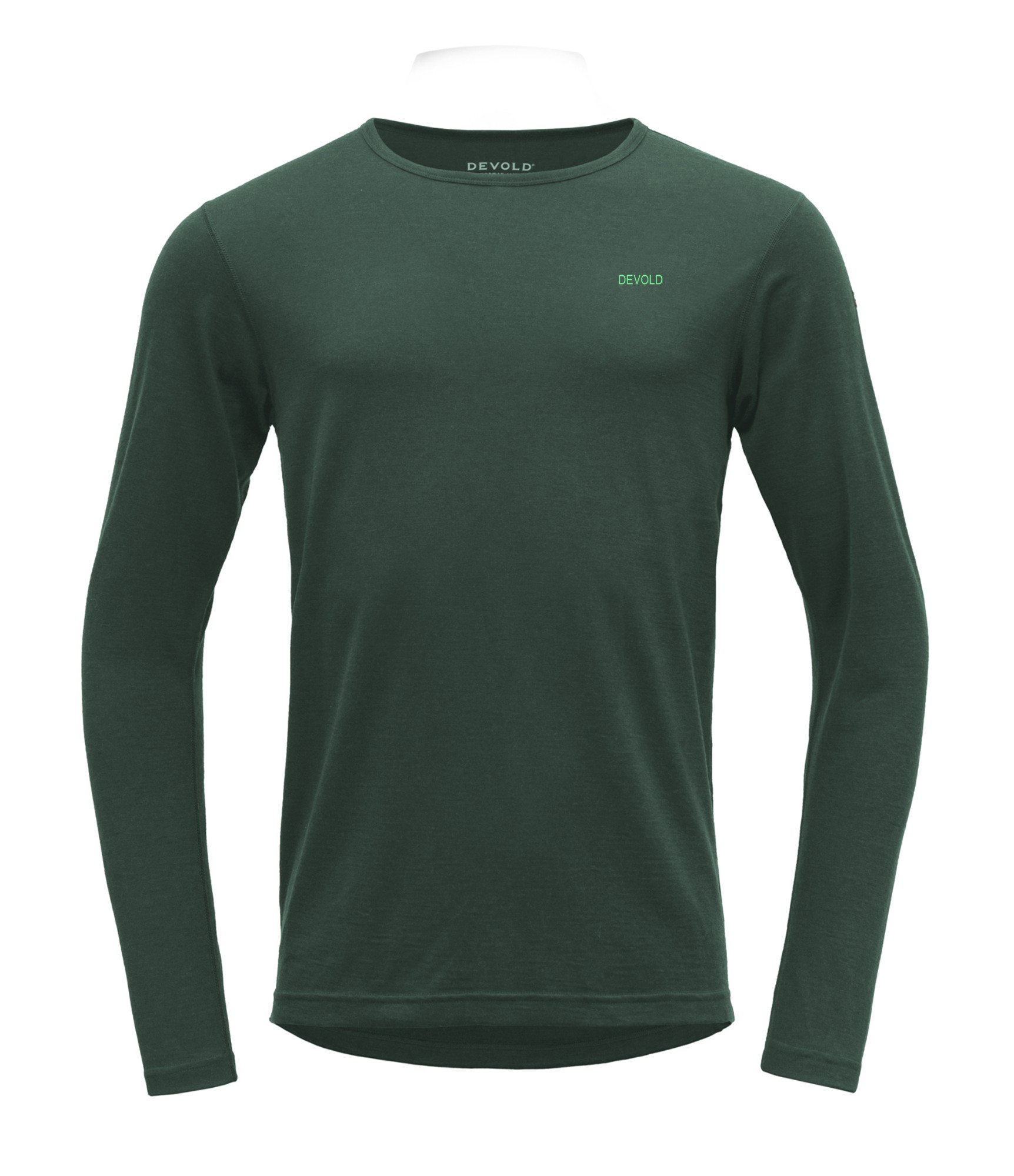 merino marškinėliai vyrams devold žalia spalva