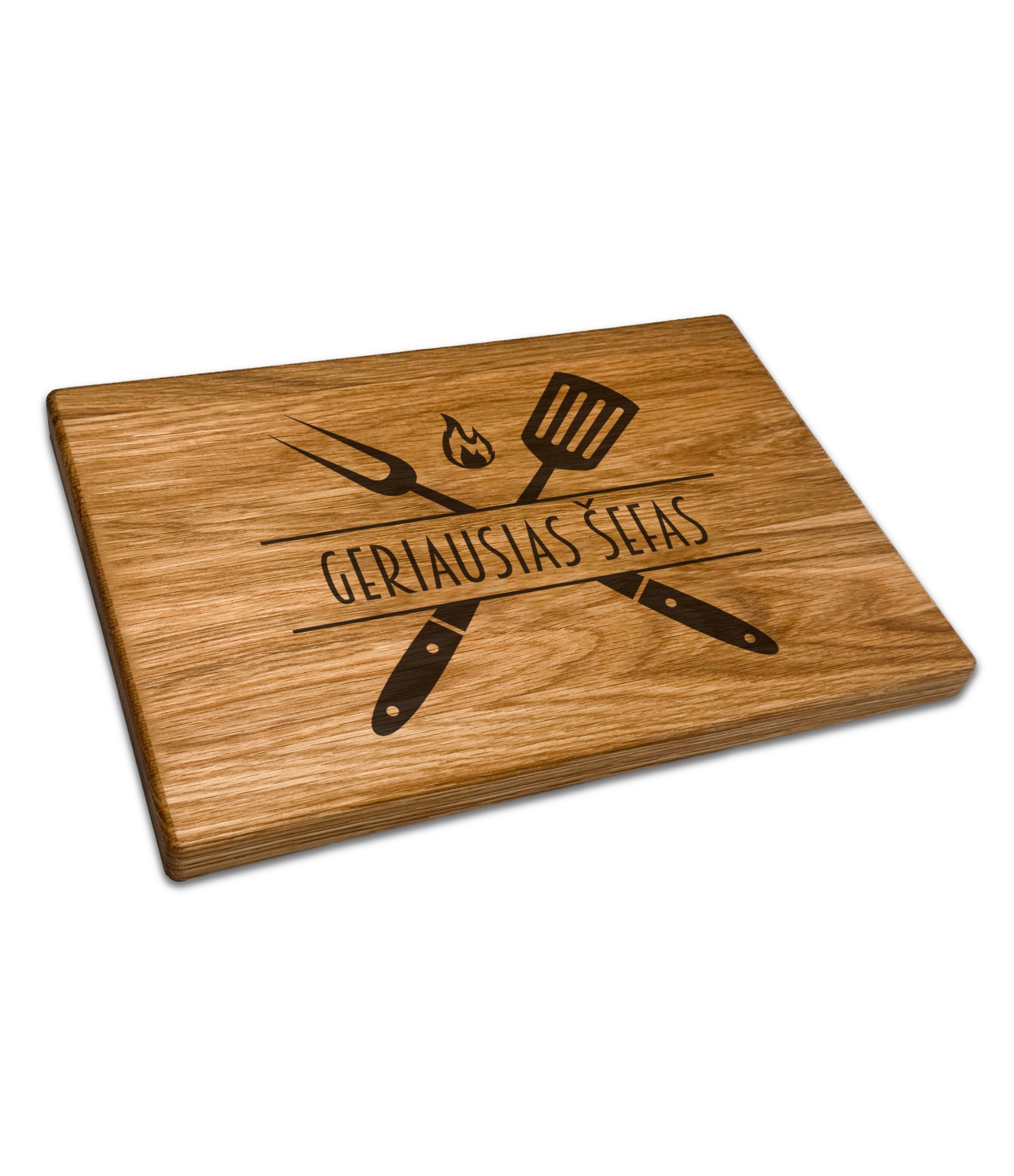 Ąžuolinė lentelė Geriausias šefas dovana vyrui