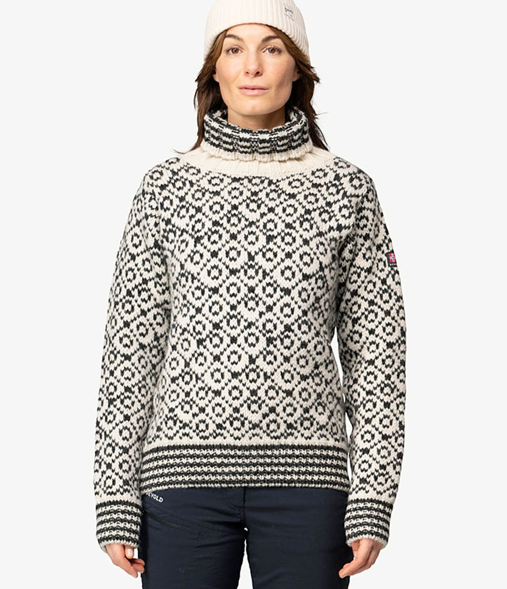 Vilnonis megztinis su raštu Devold Svalbard